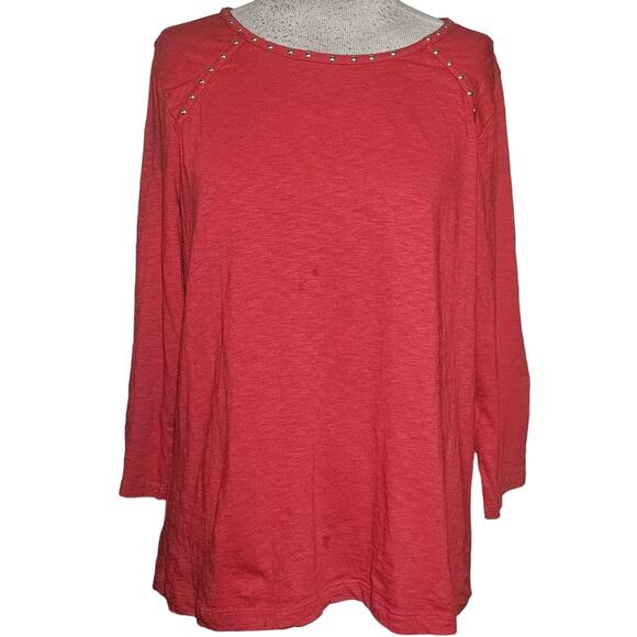 Chicos Red Casual Top Size Medium - Picture 1 of 3
